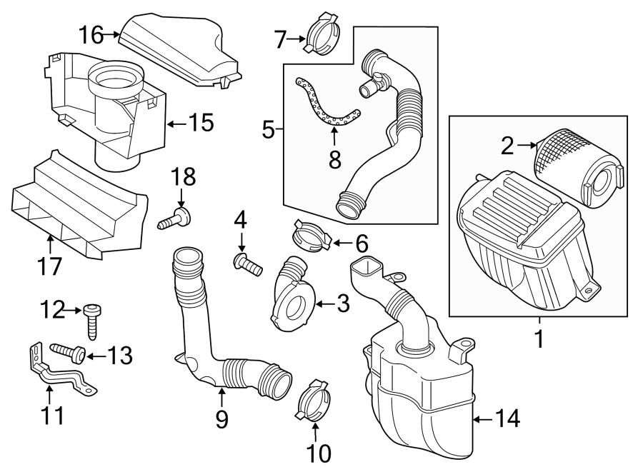 Volkswagen Jetta Duct. Air. Inlet. Intake. 2.5 LITER. SEDAN, 2.5 LITER